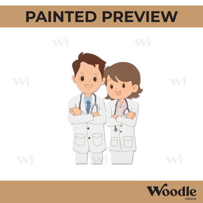 Doctor Couple Pre Marked MDF Design 1