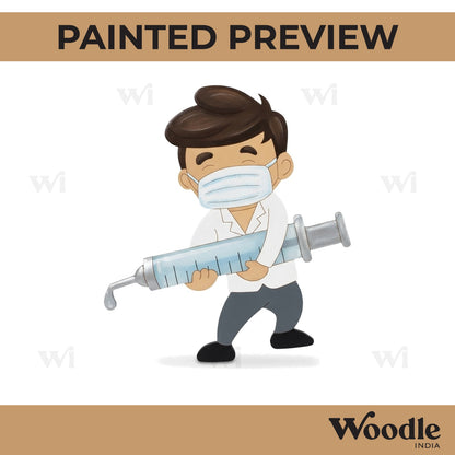 Doctor With Syringe Pre Marked MDF Design 2