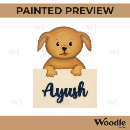 Dog Nameplate Pre Marked MDF Design 1