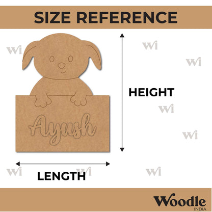 Dog Nameplate Pre Marked MDF Design 1