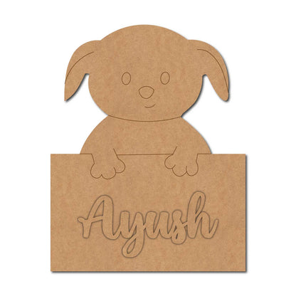 Dog Nameplate Pre Marked MDF Design 1