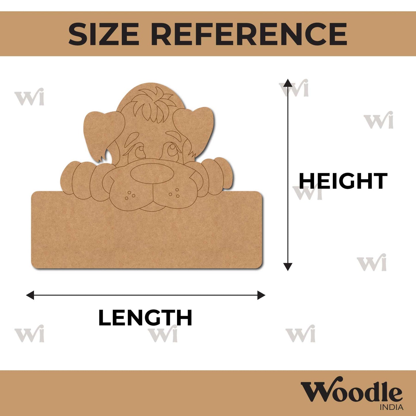 Dog Nameplate Pre Marked MDF Design 3