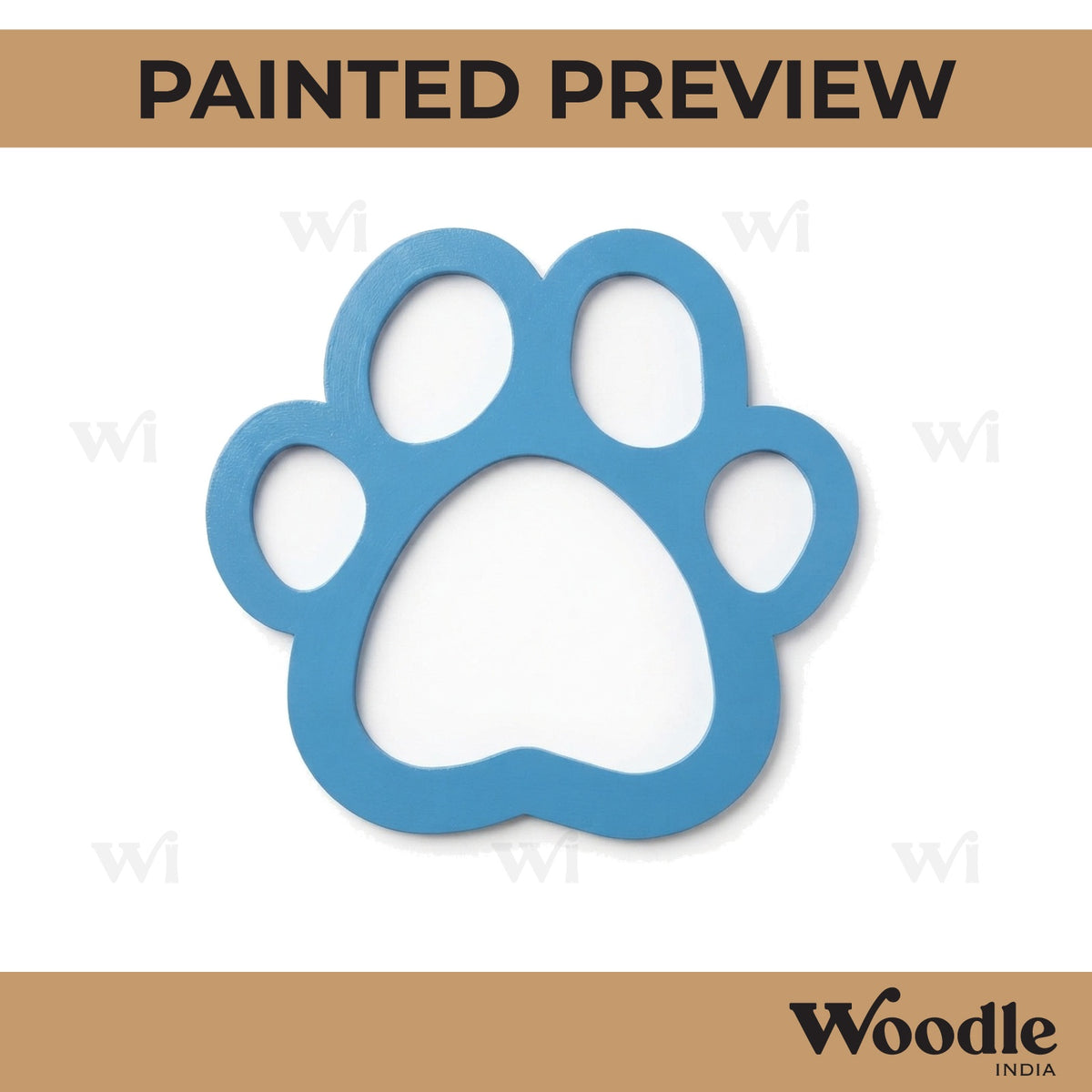 Dog Paw Cutout MDF Design 1