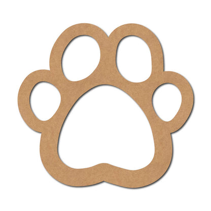 Dog Paw Cutout MDF Design 1