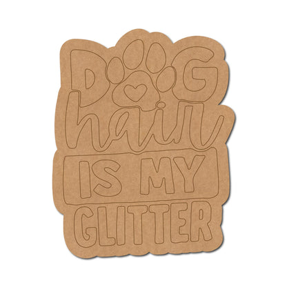 Dog Text Pre Marked Base MDF Design 2