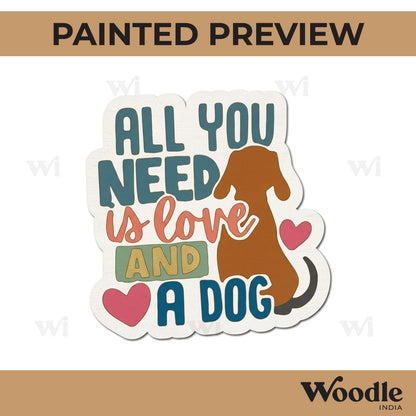Dog Text Pre Marked Base MDF Design 4