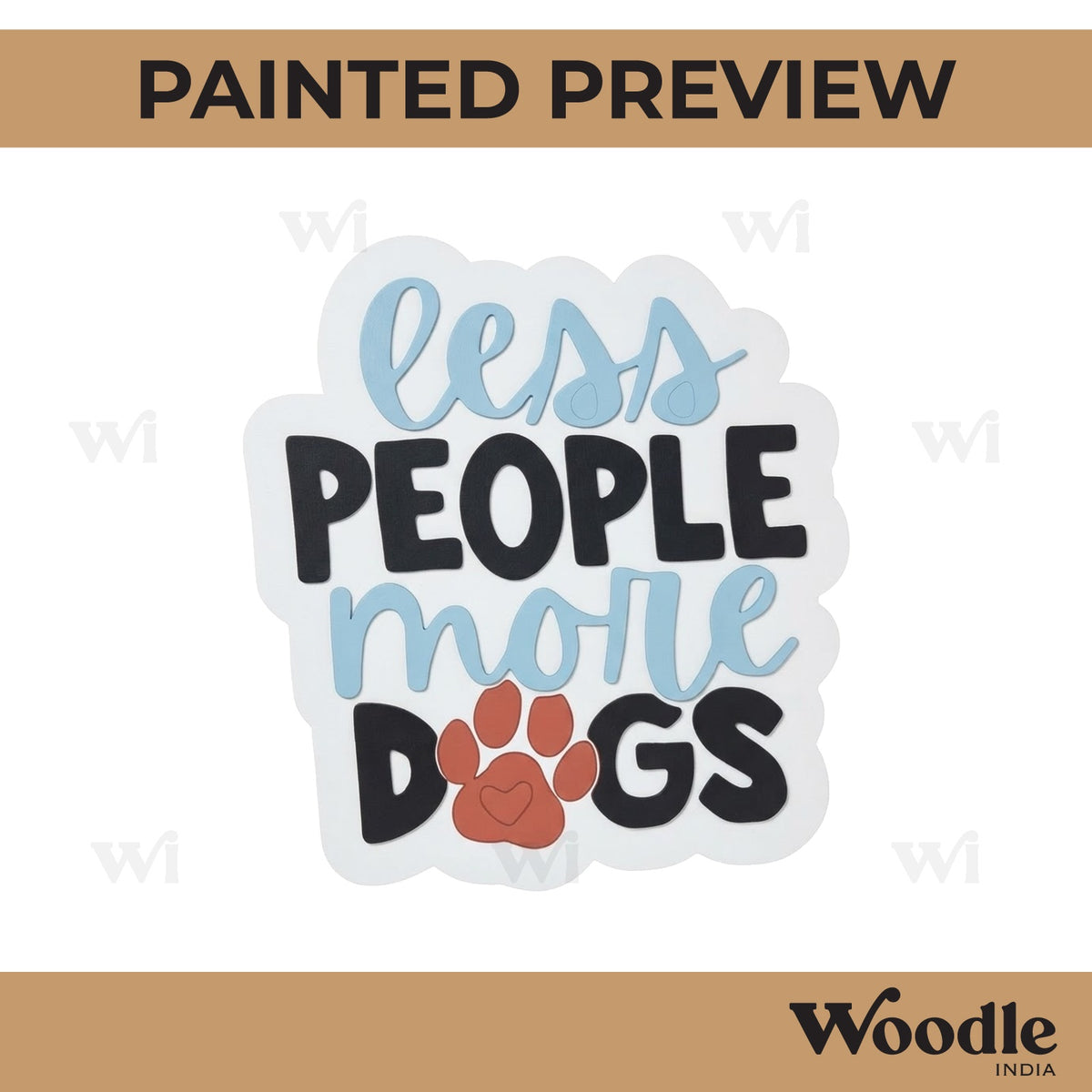 Dog Text Pre Marked Base MDF Design 5