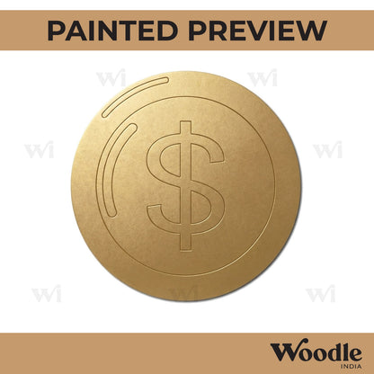 Dollar Coin Pre Marked MDF Design 1