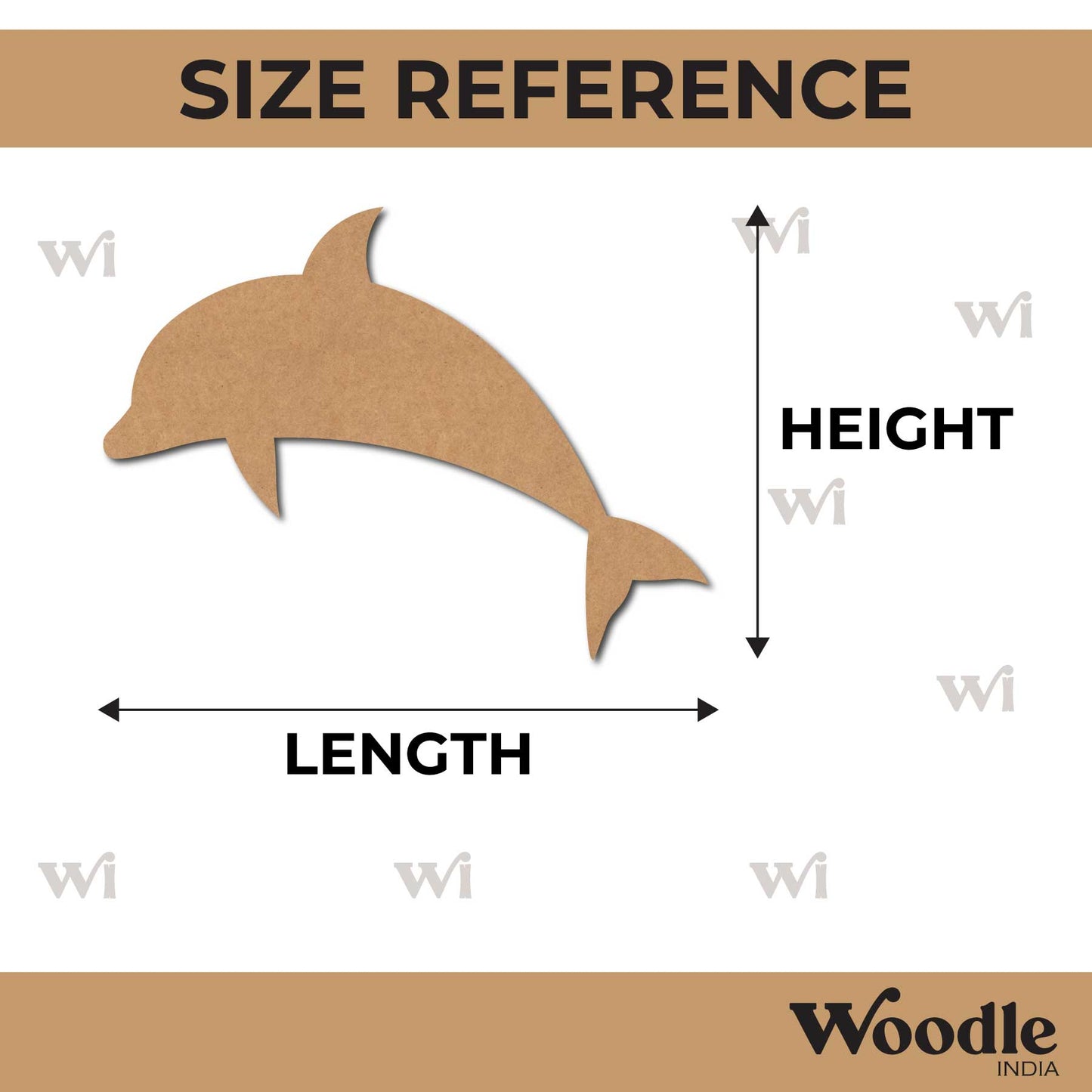 Dolphin Cutout MDF Design 1