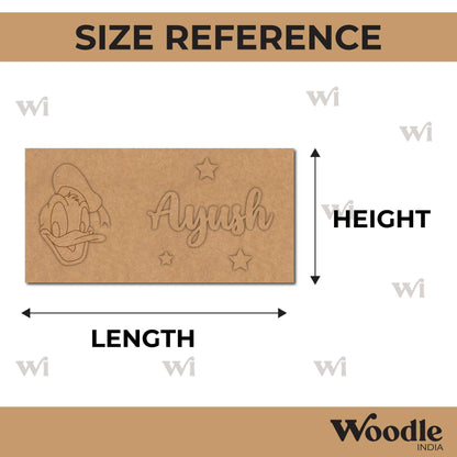 Donald Duck Kids Nameplate MDF Design 1
