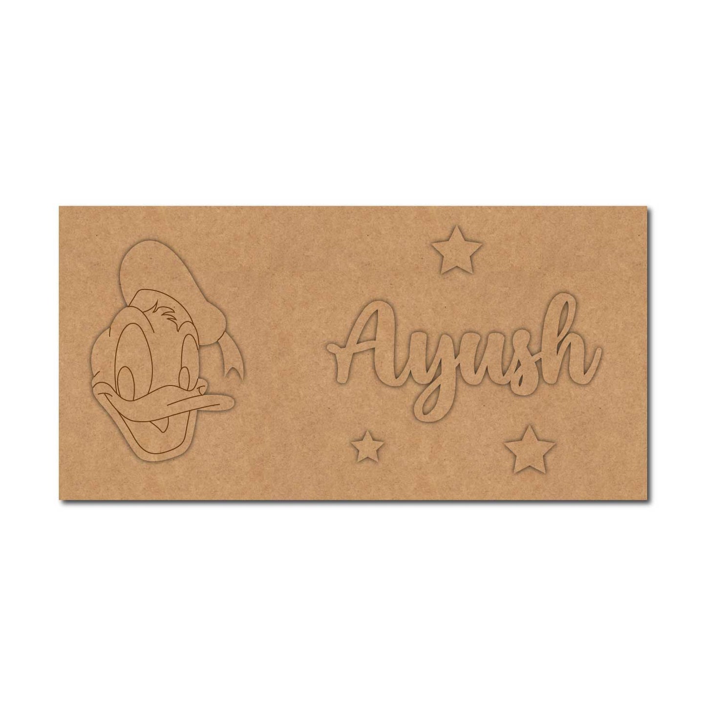 Donald Duck Kids Nameplate MDF Design 1