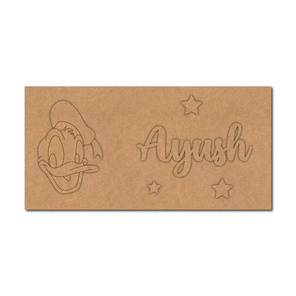 Donald Duck Kids Nameplate MDF Design 1