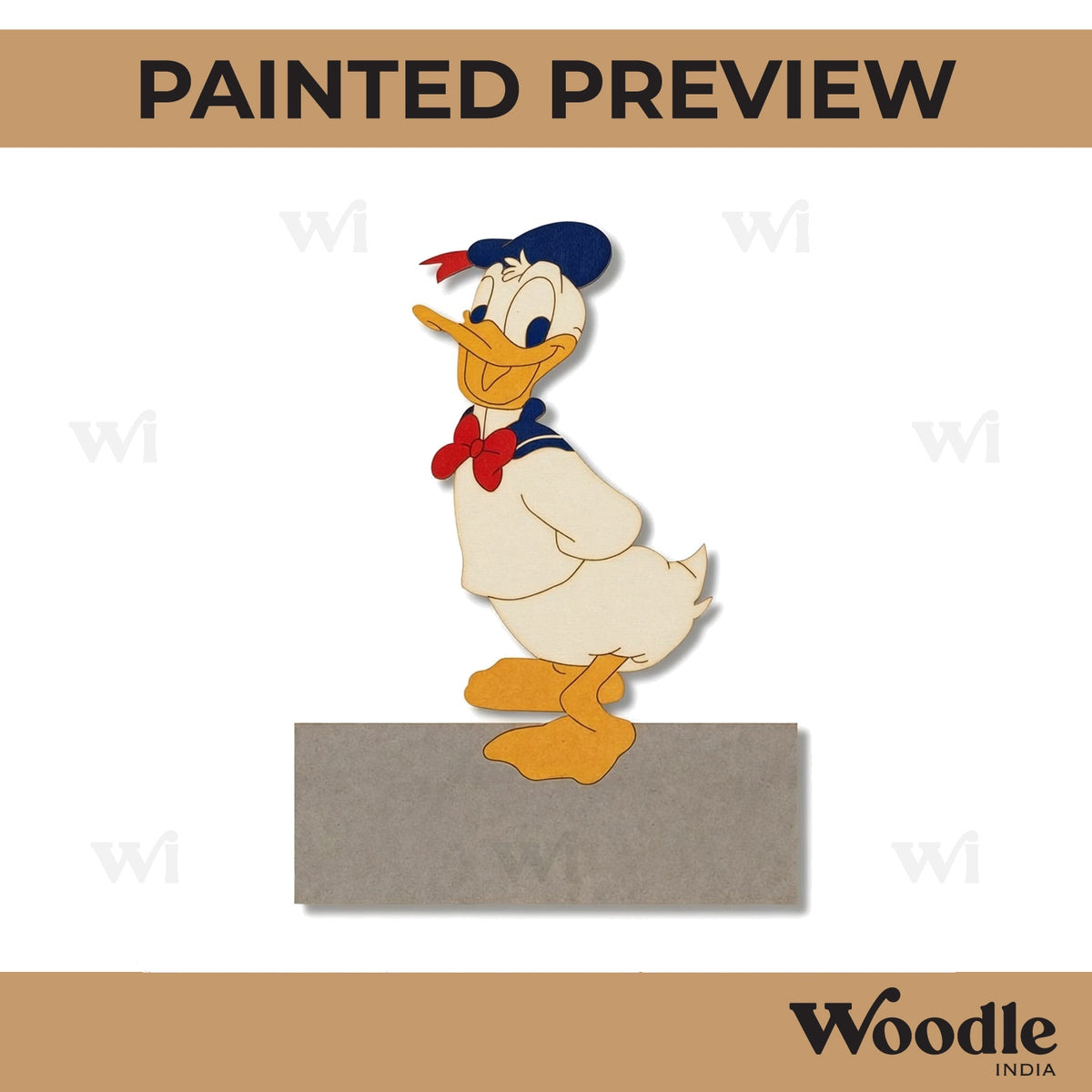 Donald Duck Nameplate Pre Marked MDF Design 1