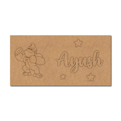 Donkey Kong Gorilla Kids Nameplate MDF Design 1