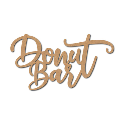 Donut Bar Text Cutout MDF Design 1