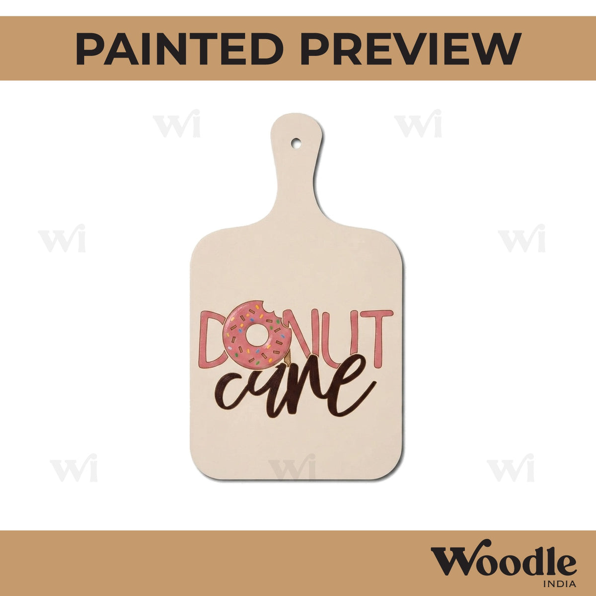 Donut Care Pre Marked Chopping Board MDF Design 1