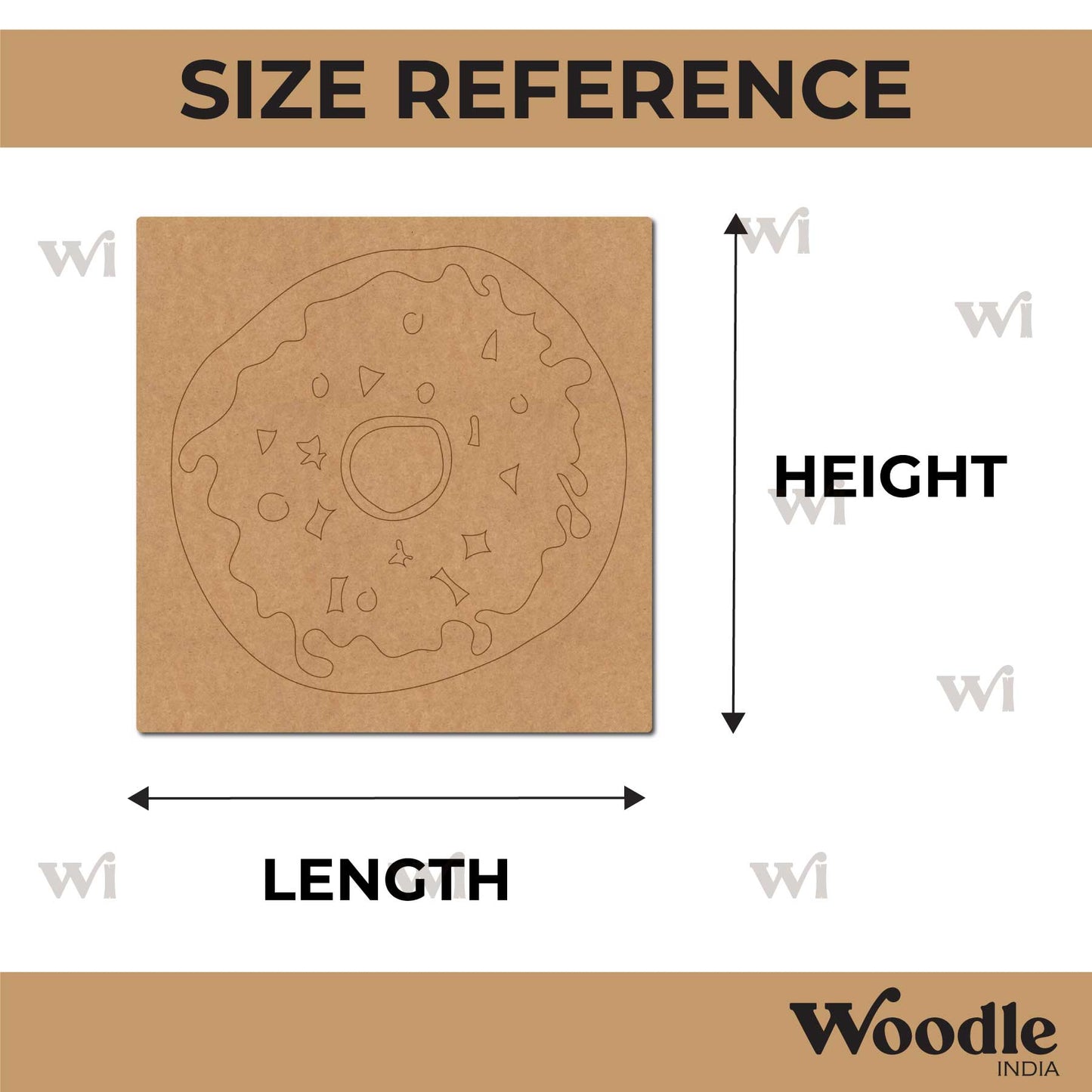 Donut Pre Marked Base MDF Design 1