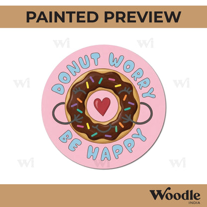 Donut Text Pre Marked Round MDF Design 1