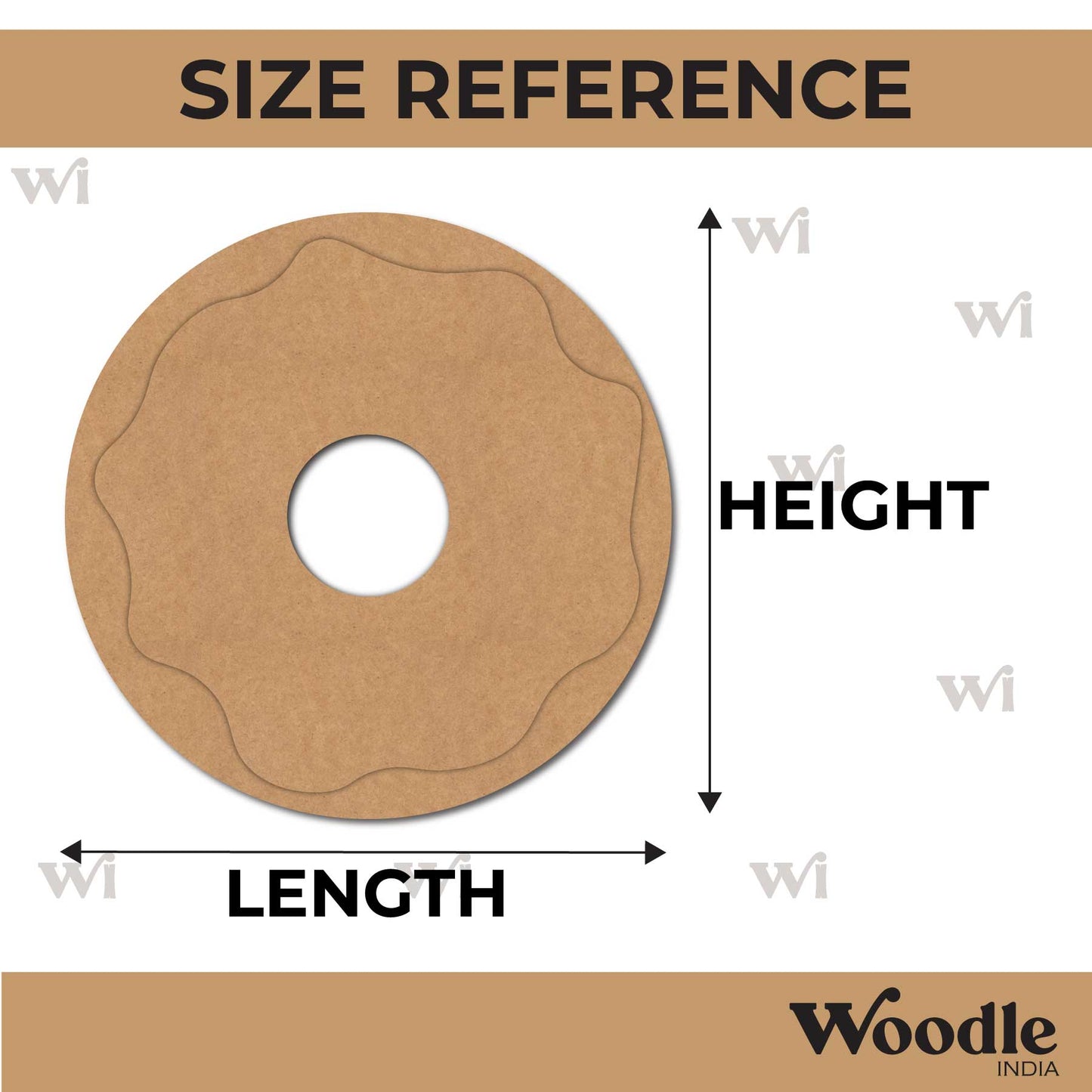 Donut Two Layered Base MDF Design 1