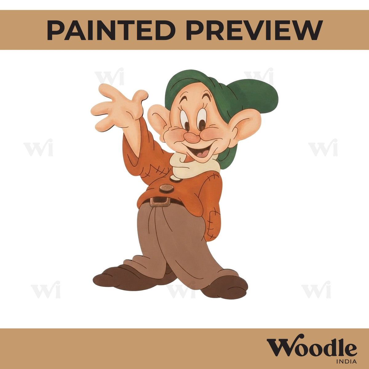 Dopey Snow White Pre Marked MDF Design 1