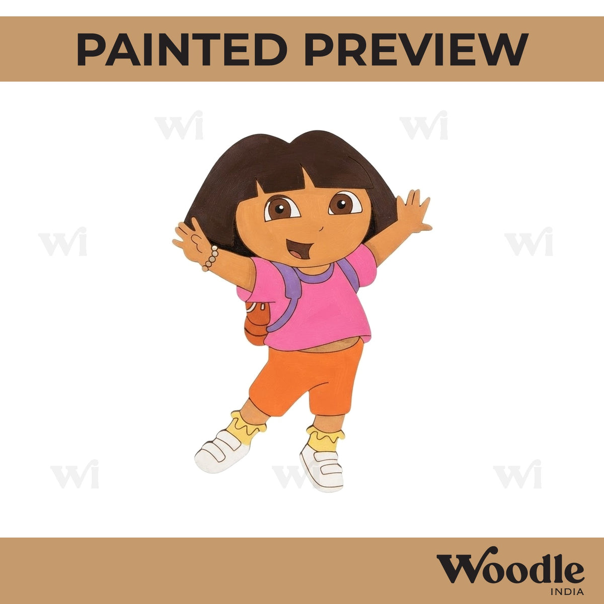 Dora The Explorer Cartoon Pre Marked MDF Design 1