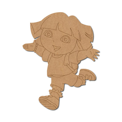 Dora The Explorer Cartoon Pre Marked MDF Design 2