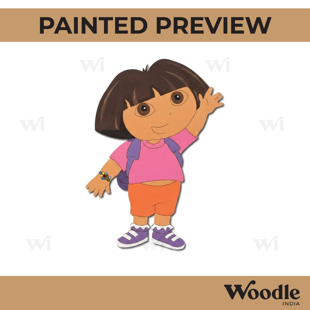 Dora The Explorer Cartoon Pre Marked MDF Design 3