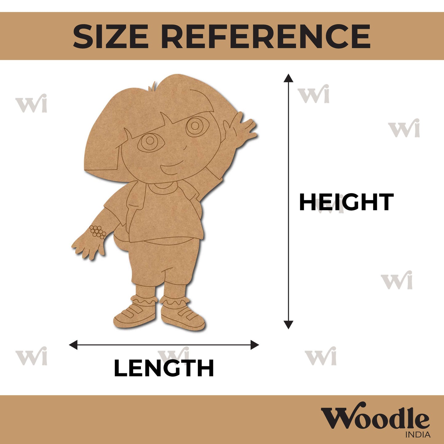 Dora The Explorer Cartoon Pre Marked MDF Design 3
