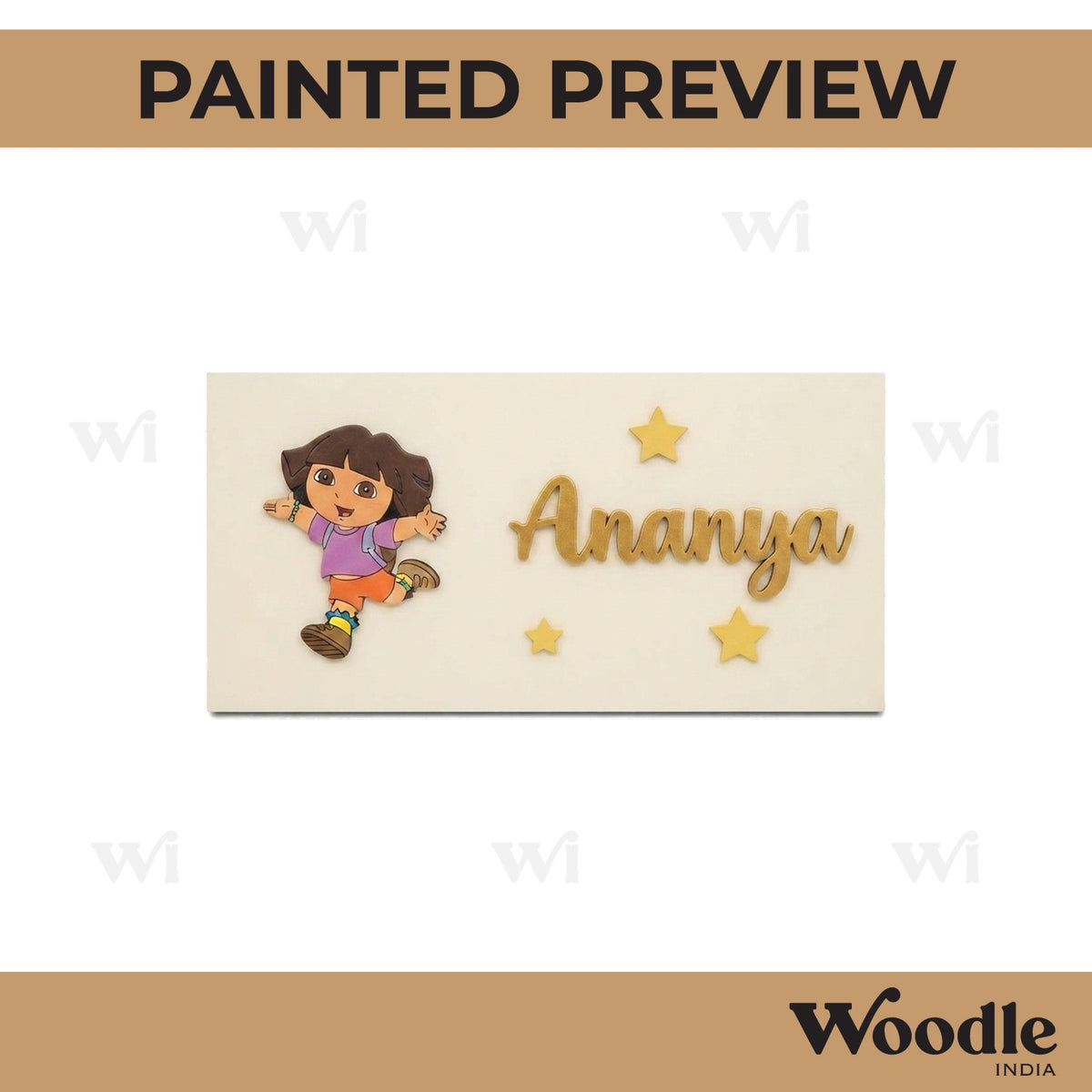 Dora The Explorer Kids Nameplate MDF Design 1