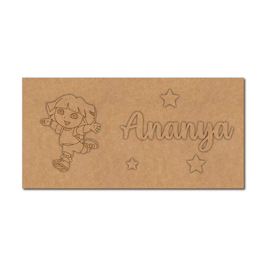 Dora The Explorer Kids Nameplate MDF Design 1