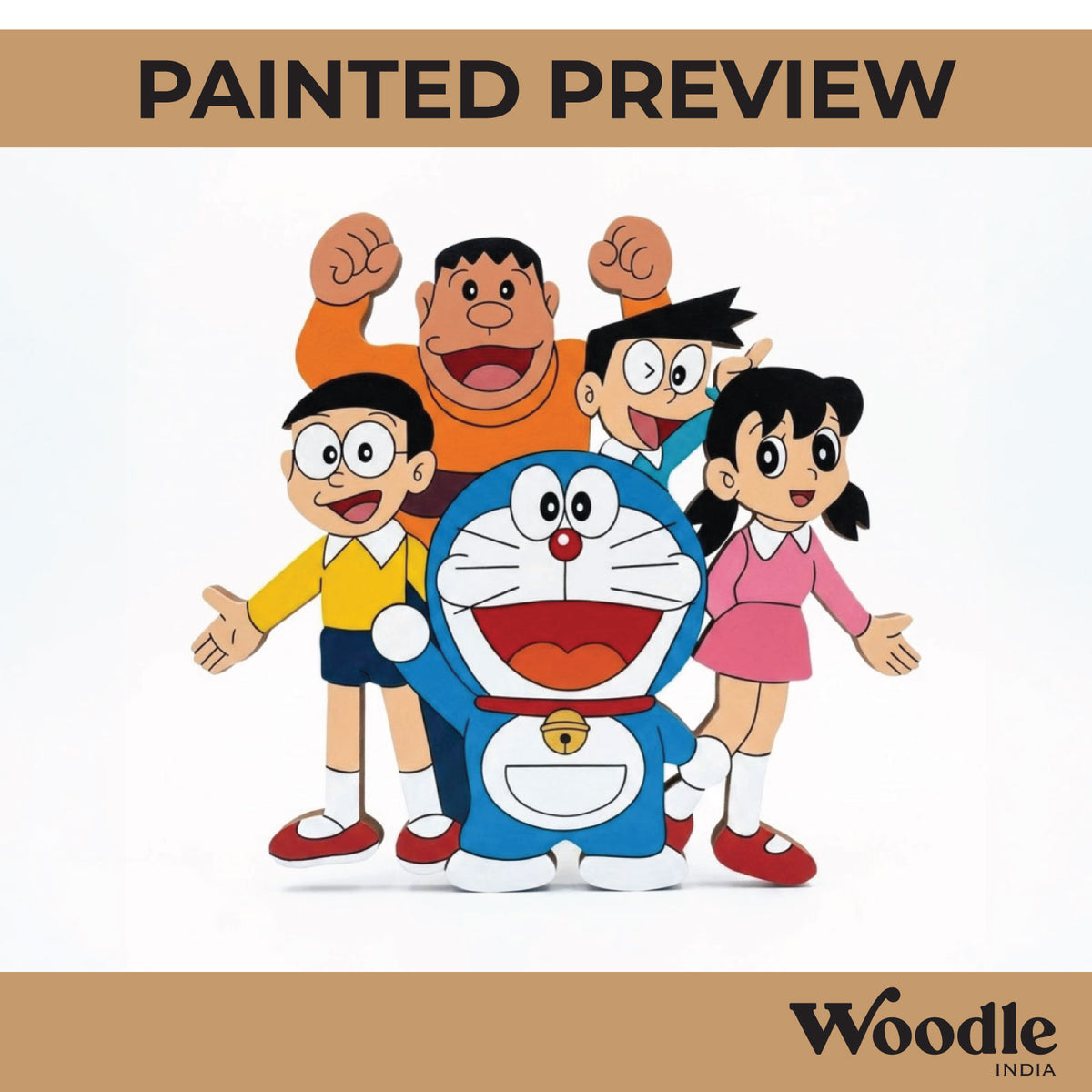 Doraemon Characters Pre Marked MDF Design 1