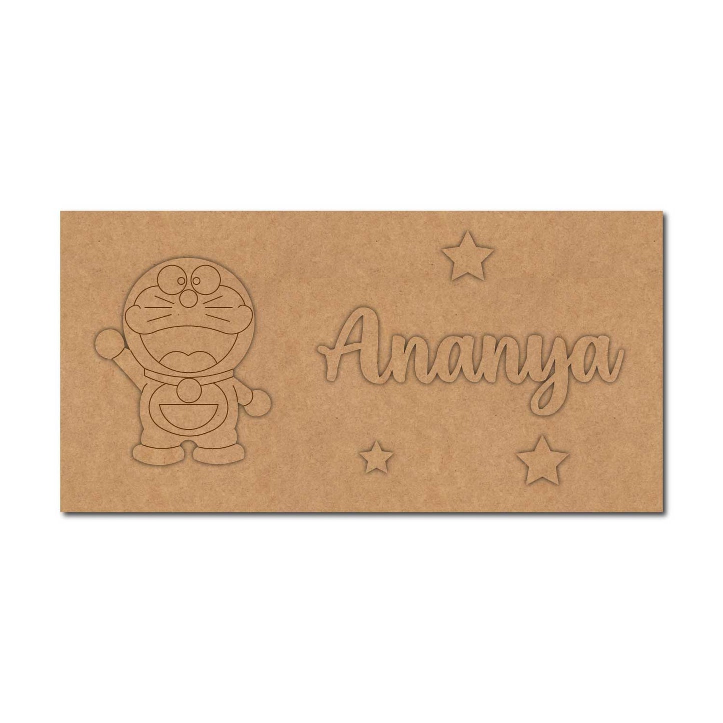 Doraemon Kids Nameplate MDF Design 1