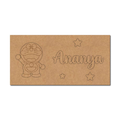 Doraemon Kids Nameplate MDF Design 1