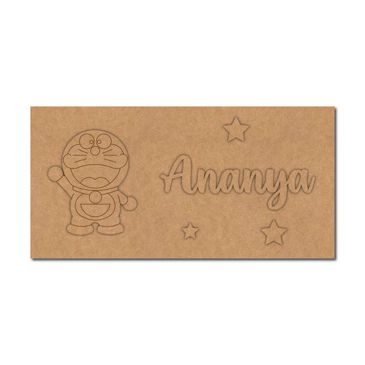 Doraemon Kids Nameplate MDF Design 1