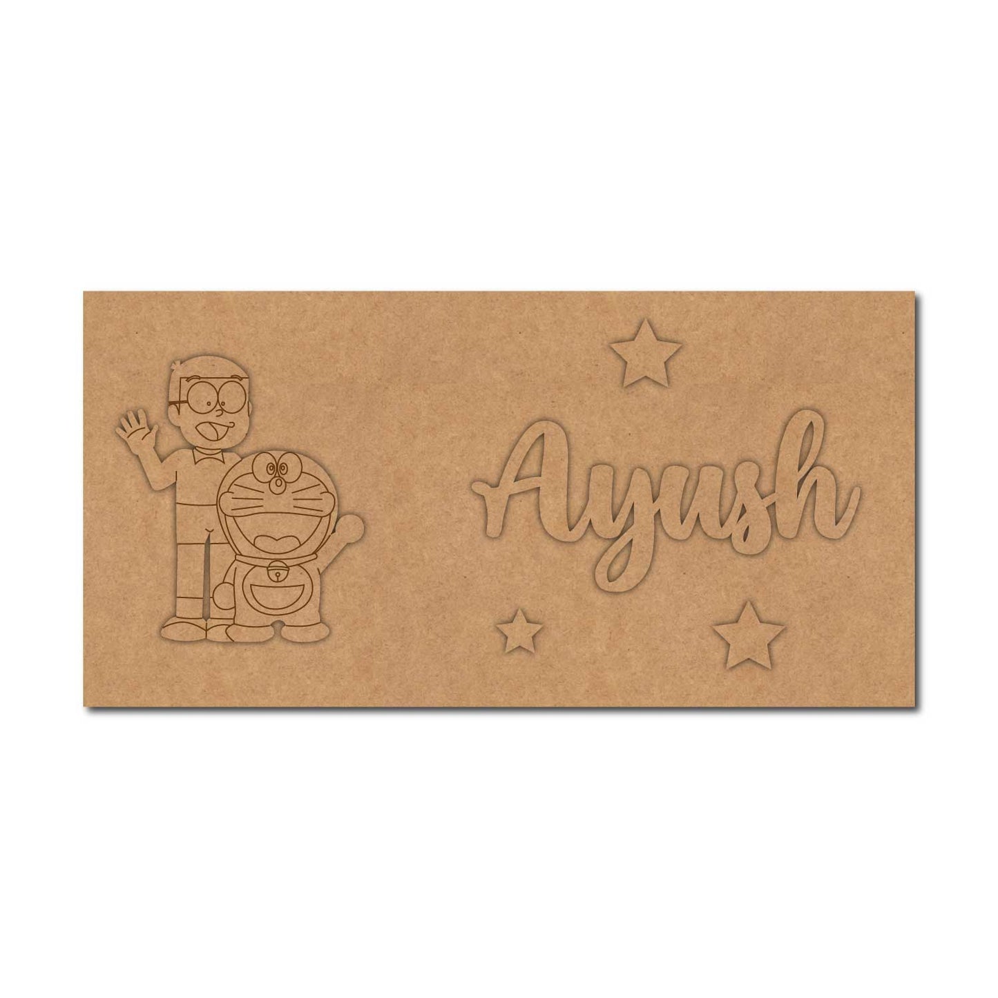 Doraemon Kids Nameplate MDF Design 2