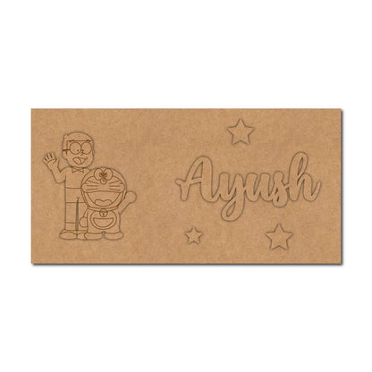 Doraemon Kids Nameplate MDF Design 2