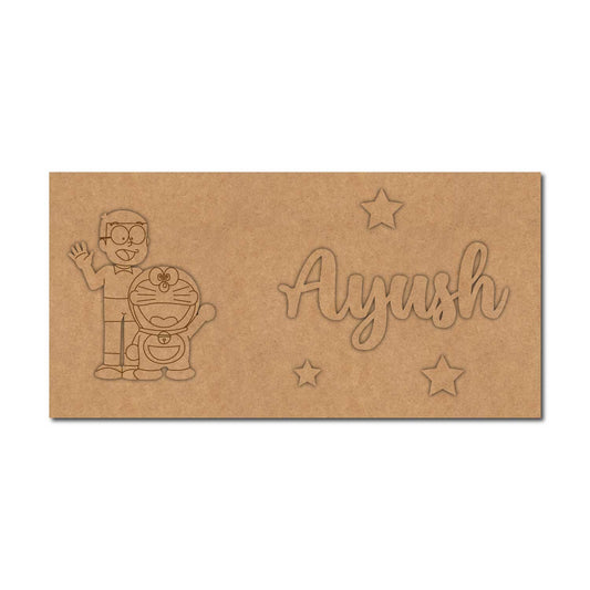 Doraemon Kids Nameplate MDF Design 2