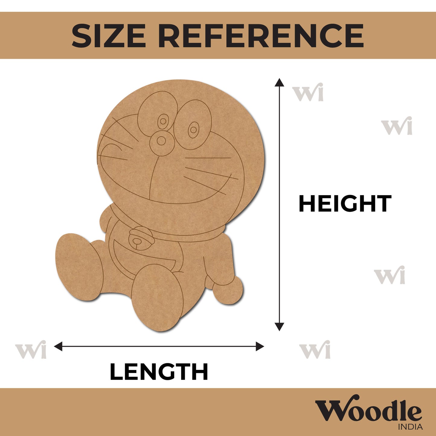 Doraemon Pre Marked MDF Design 1