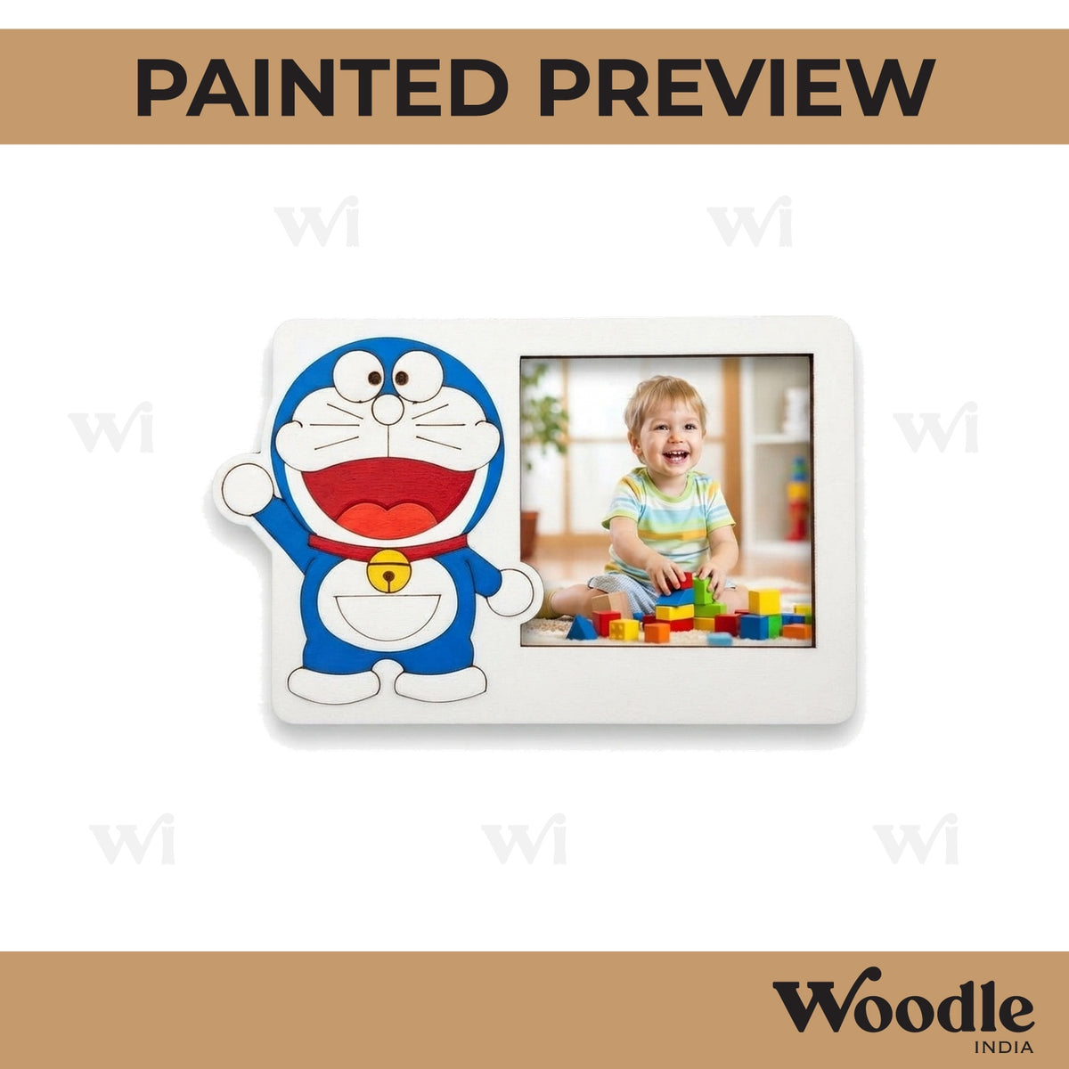 Doraemon Three Layered Photo Frame MDF Design 1