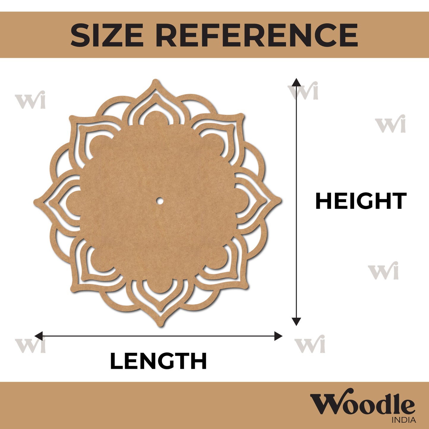 Dot Art Clock Base MDF Design 1