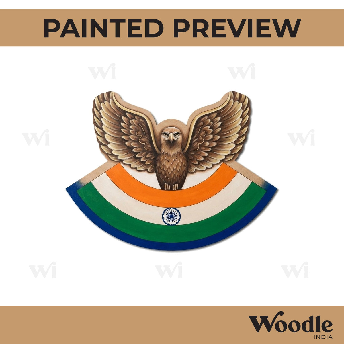 Dove With Indian Flag Pre Marked MDF Design 1