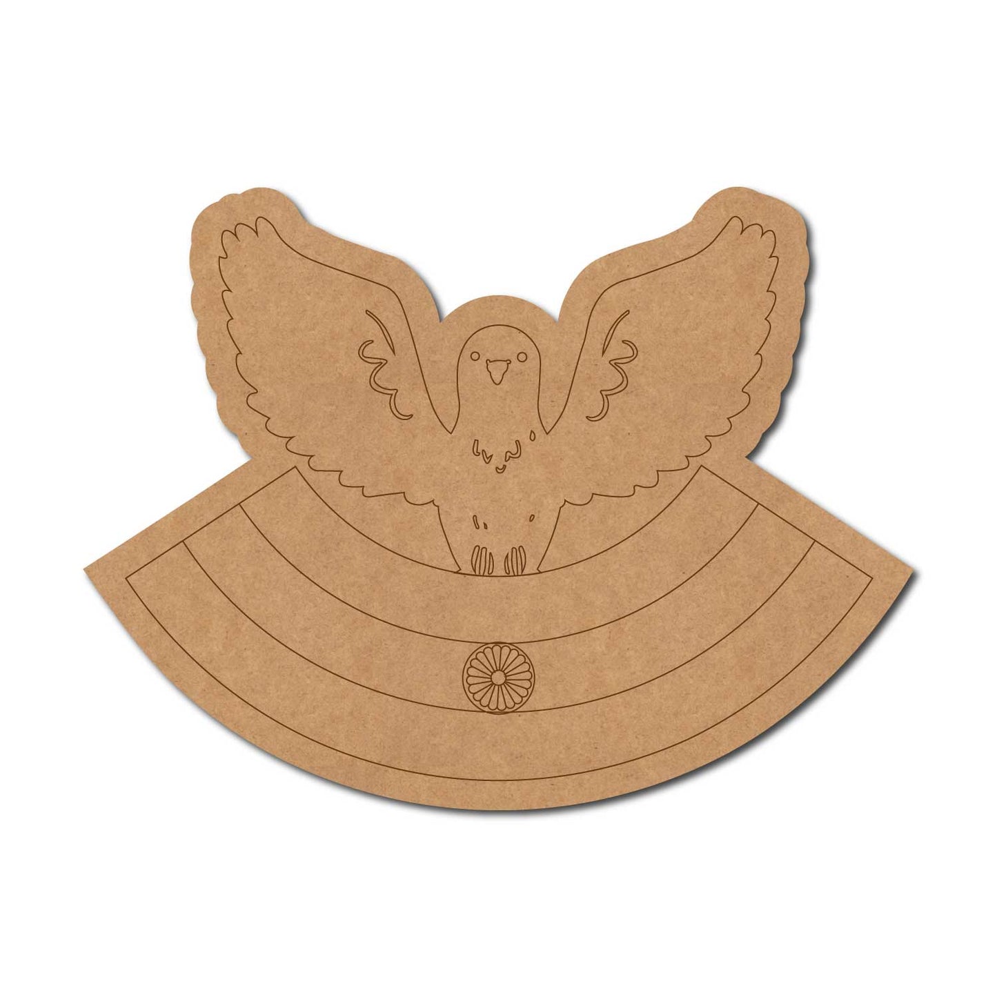 Dove With Indian Flag Pre Marked MDF Design 1