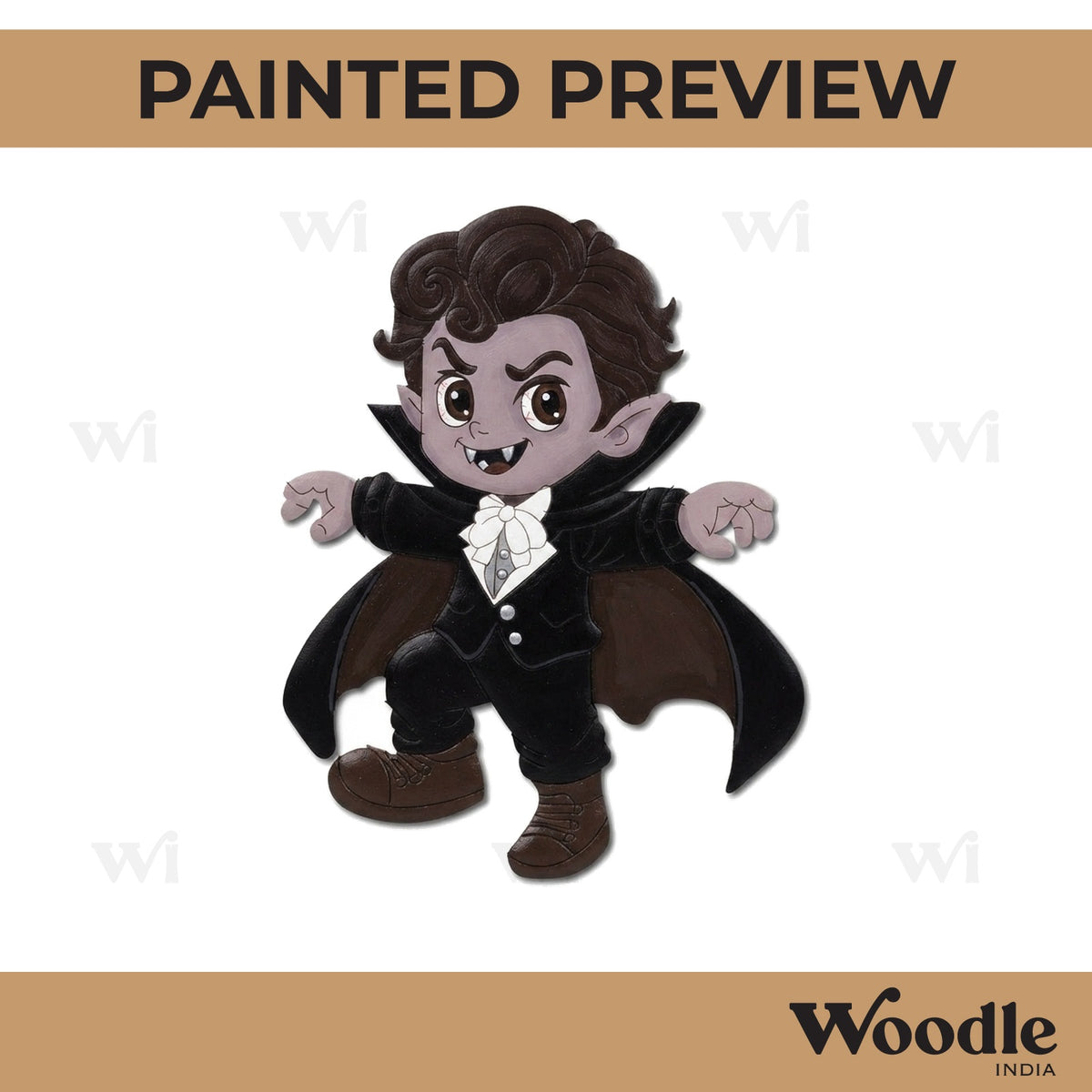 Dracula Vampire Halloween Cartoon Pre Marked MDF Design 1