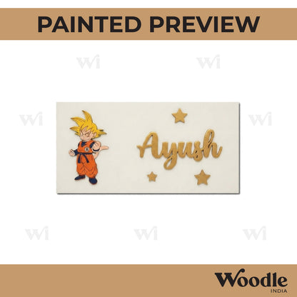 Dragon Ball Z Kids Nameplate MDF Design 1