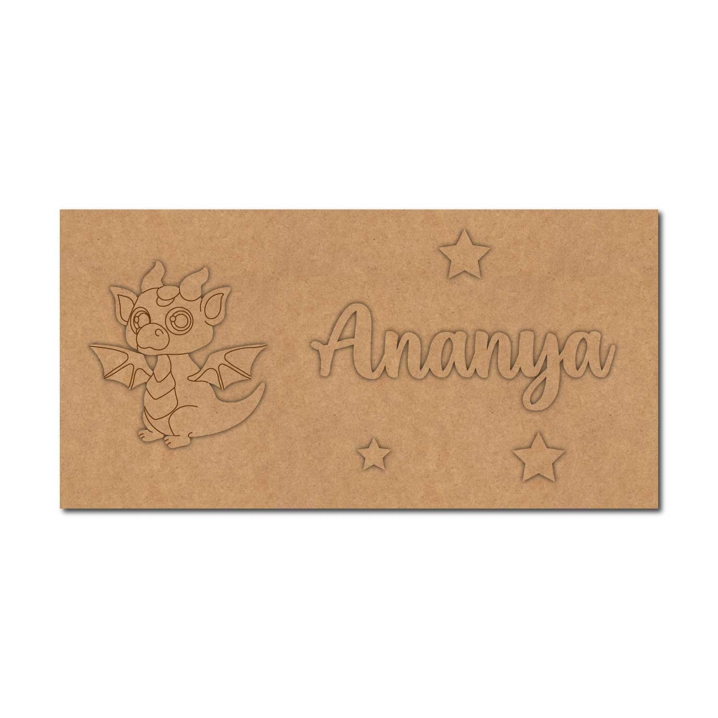 Dragon Kids Nameplate MDF Design 1