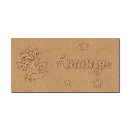 Dragon Kids Nameplate MDF Design 1