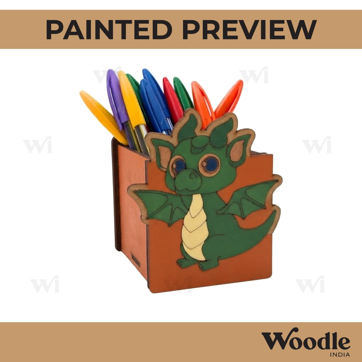 Dragon Pen Stand MDF Design 1