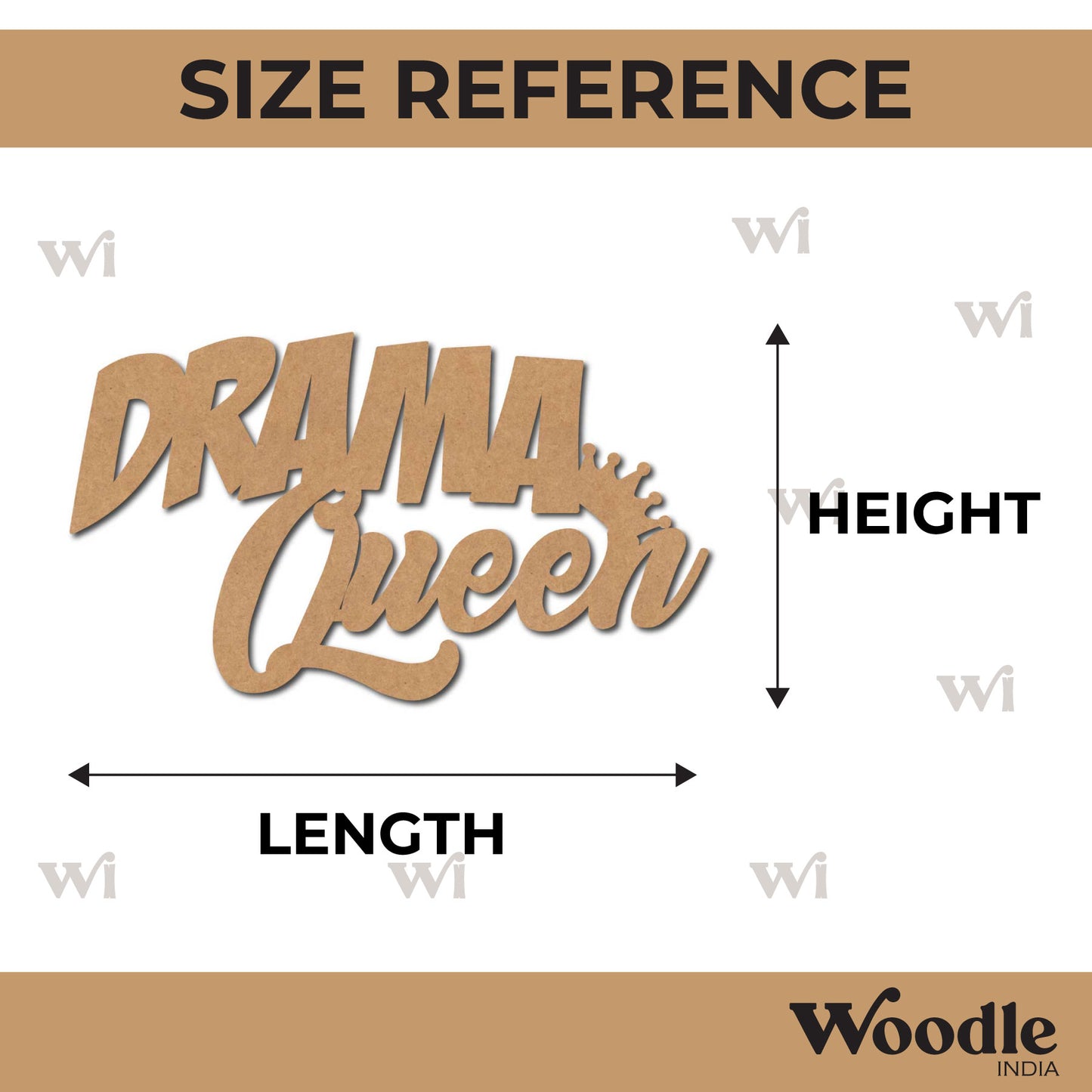 Drama Queen Cutout MDF Design 1