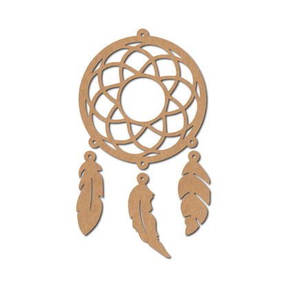 Dreamcatcher Feather Cutout MDF Design 1