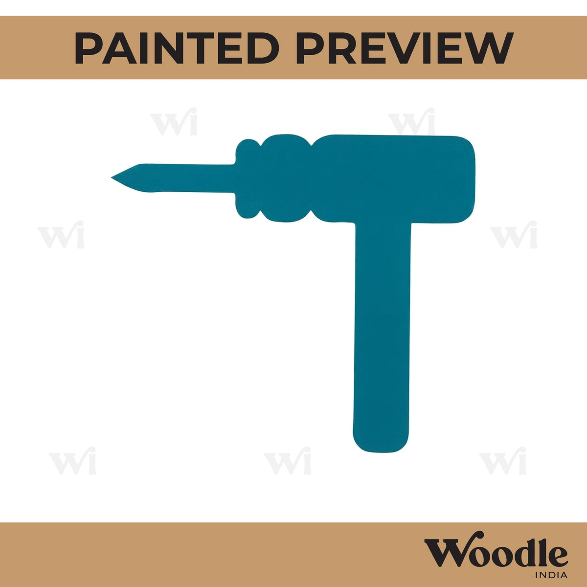 Drill Machine Cutout MDF Design 1
